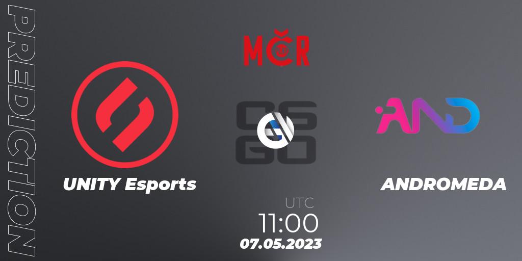 UNITY Esports vs ANDROMEDA: Betting TIp, Match Prediction. 07.05.2023 at 11:00. Counter-Strike (CS2), Tipsport Cup Bratislava 2023: Closed Qualifier