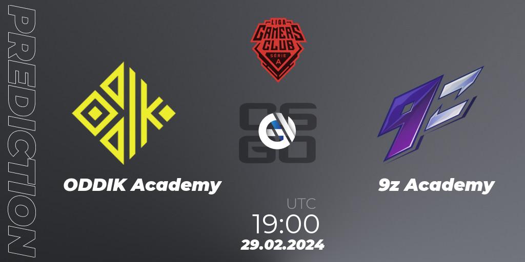 ODDIK Academy vs 9z Academy: Betting TIp, Match Prediction. 29.02.24. CS2 (CS:GO), Gamers Club Liga Série A: February 2024