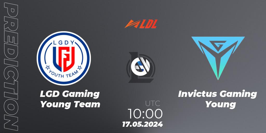 LGD Gaming Young Team vs Invictus Gaming Young: Betting TIp, Match Prediction. 17.05.2024 at 10:00. LoL, LDL 2024 - Stage 2