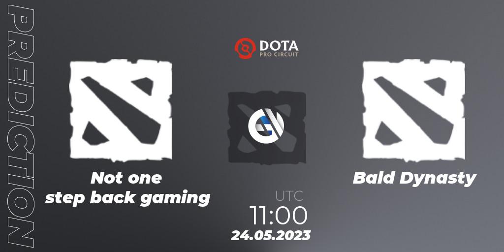 Not one step back gaming vs Bald Dynasty: Betting TIp, Match Prediction. 24.05.2023 at 10:55. Dota 2, DPC 2023 Tour 3: EEU Closed Qualifier