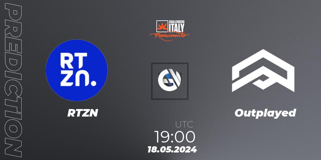 RTZN vs Outplayed: Betting TIp, Match Prediction. 18.05.2024 at 19:00. VALORANT, VALORANT Challengers 2024 Italy: Rinascimento Split 2