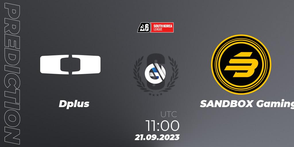 Dplus vs SANDBOX Gaming: Betting TIp, Match Prediction. 21.09.2023 at 11:00. Rainbow Six, South Korea League 2023 - Stage 2