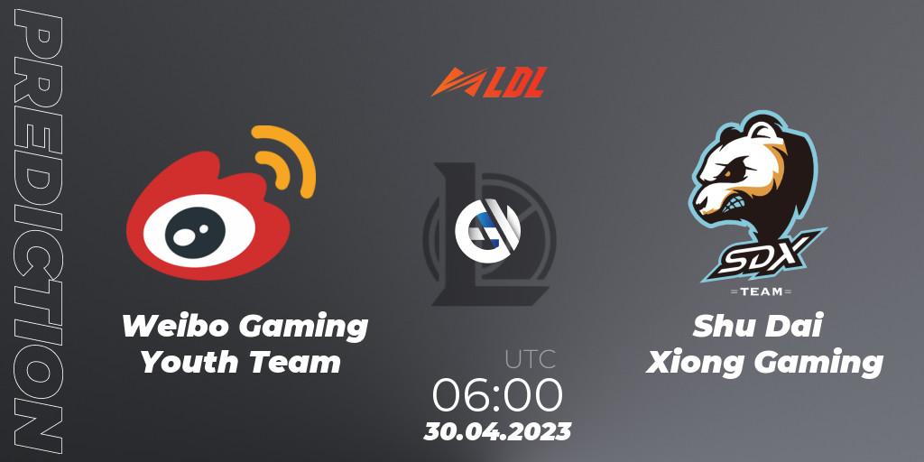 Weibo Gaming Youth Team vs Shu Dai Xiong Gaming: Betting TIp, Match Prediction. 30.04.23. LoL, LDL 2023 - Regular Season - Stage 2