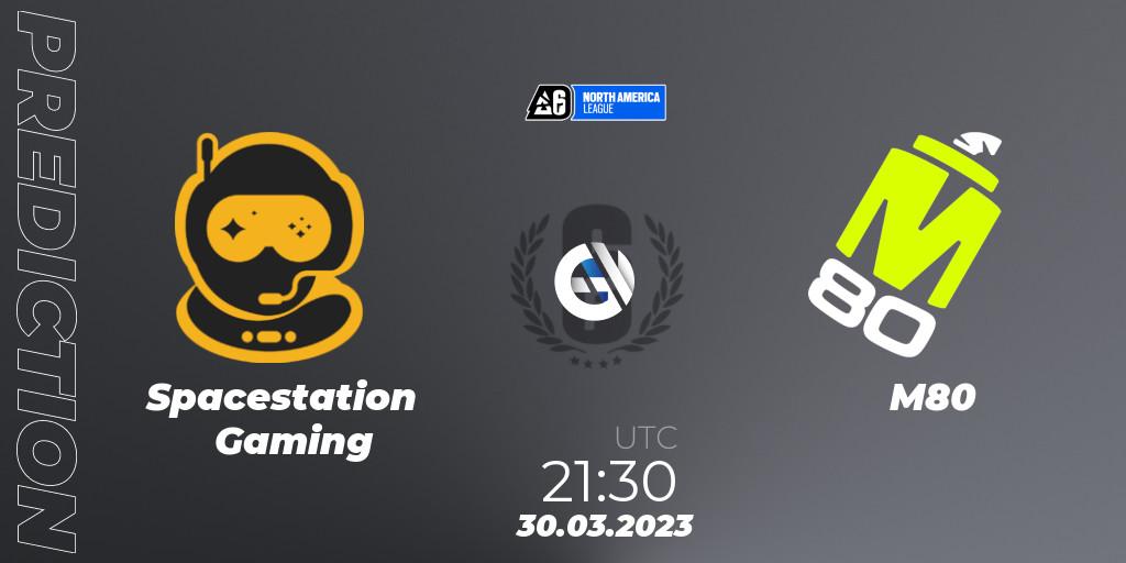 Spacestation Gaming vs M80: Betting TIp, Match Prediction. 30.03.2023 at 21:30. Rainbow Six, North America League 2023 - Stage 1