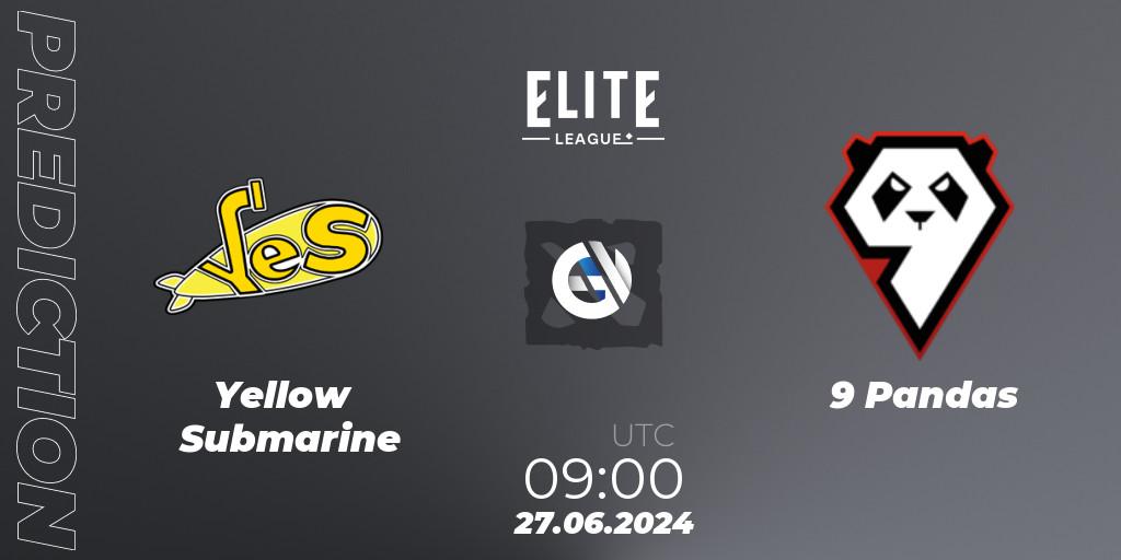 Yellow Submarine vs 9 Pandas: Betting TIp, Match Prediction. 27.06.2024 at 09:20. Dota 2, Elite League Season 2: Eastern Europe Closed Qualifier