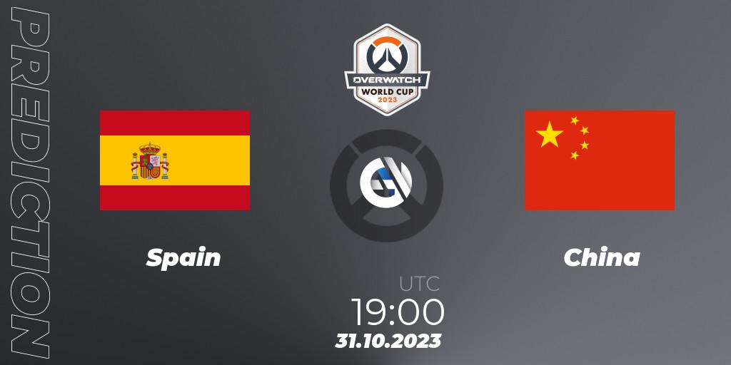 Spain vs China: Betting TIp, Match Prediction. 31.10.23. Overwatch, Overwatch World Cup 2023