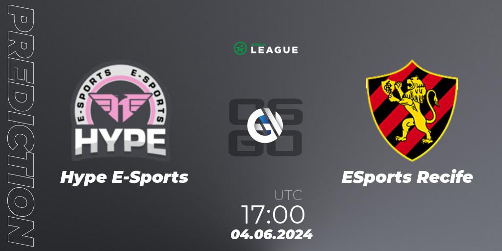 Hype E-Sports vs ESports Recife: Betting TIp, Match Prediction. 04.06.2024 at 17:00. Counter-Strike (CS2), ESEA Season 49: Open Division - South America