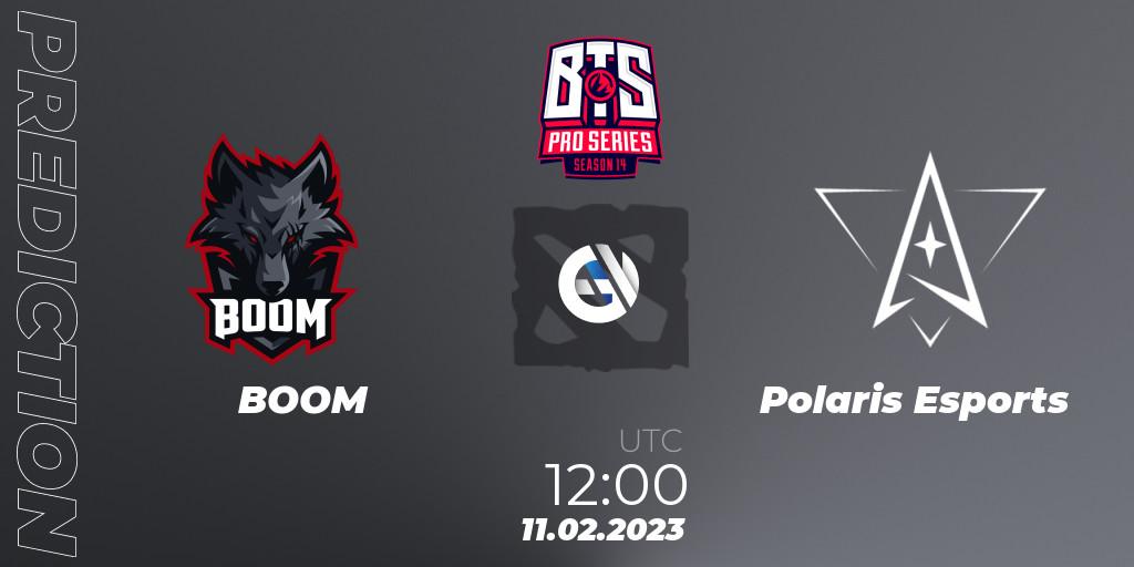 BOOM vs Polaris Esports: Betting TIp, Match Prediction. 11.02.2023 at 11:02. Dota 2, BTS Pro Series Season 14: Southeast Asia