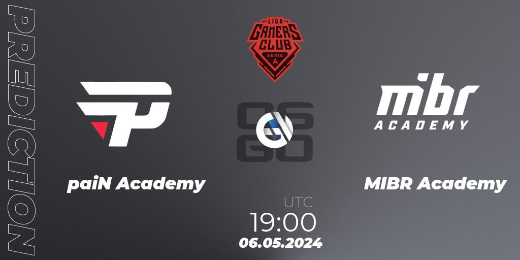 paiN Academy vs MIBR Academy: Betting TIp, Match Prediction. 06.05.2024 at 19:00. Counter-Strike (CS2), Gamers Club Liga Série A: April 2024