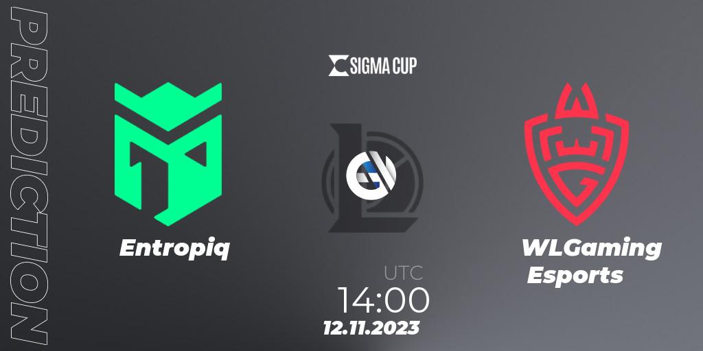 Entropiq vs WLGaming Esports: Betting TIp, Match Prediction. 12.11.2023 at 14:00. LoL, Sigma Cup 2023