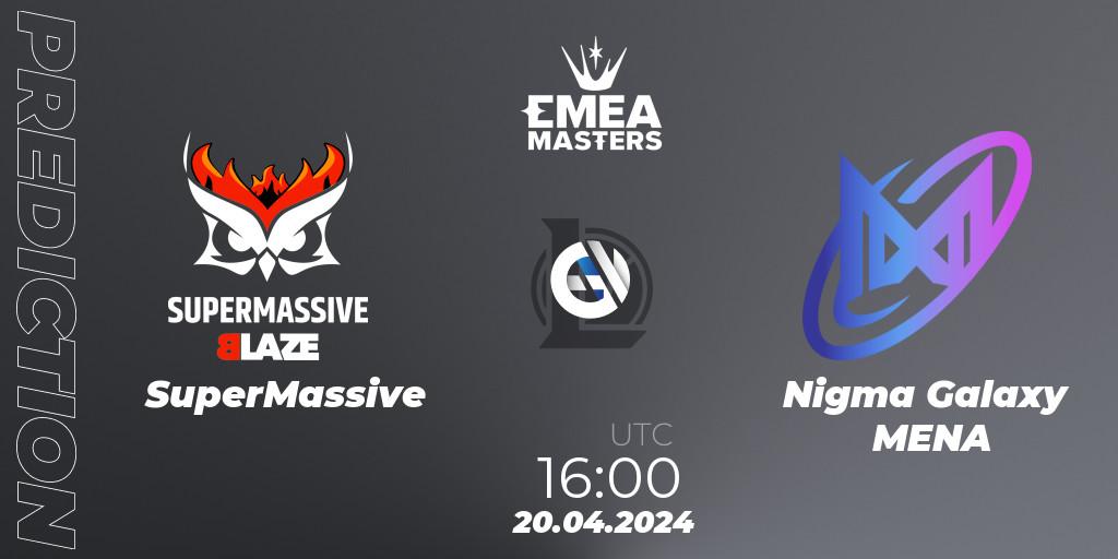 SuperMassive vs Nigma Galaxy MENA: Betting TIp, Match Prediction. 20.04.24. LoL, EMEA Masters Spring 2024 - Group Stage