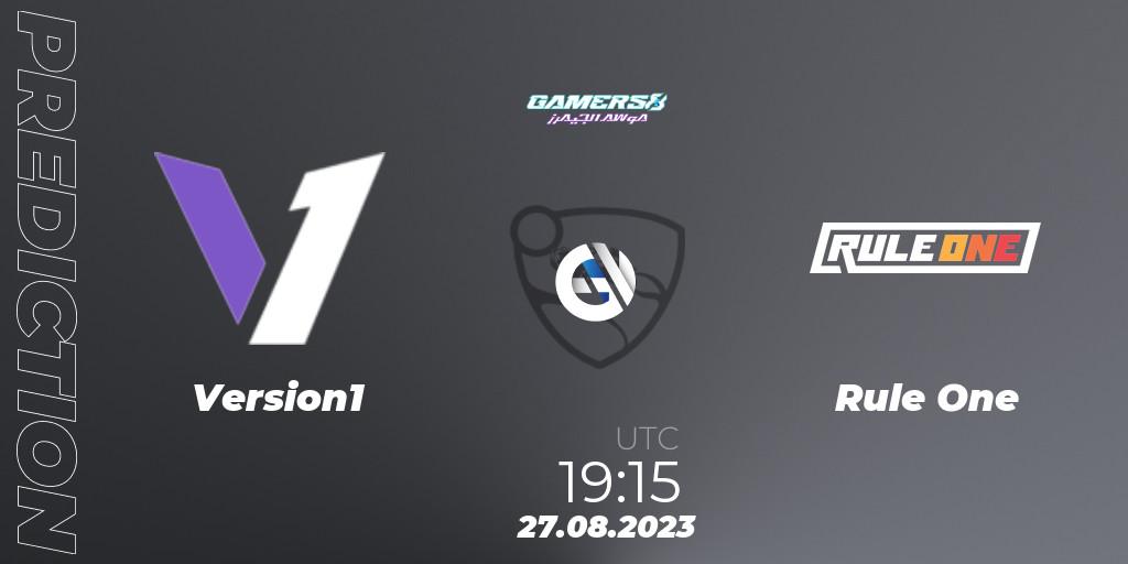 Version1 vs Rule One: Betting TIp, Match Prediction. 27.08.23. Rocket League, Gamers8 2023
