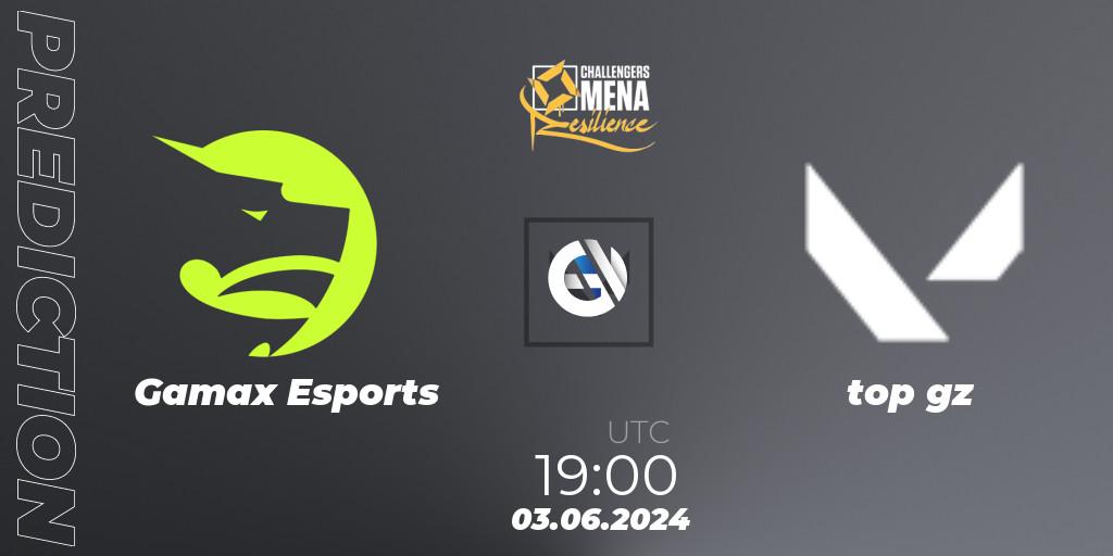 Gamax Esports vs top gz: Betting TIp, Match Prediction. 03.06.2024 at 19:00. VALORANT, VALORANT Challengers 2024 MENA: Resilience Split 2 - Levant and North Africa