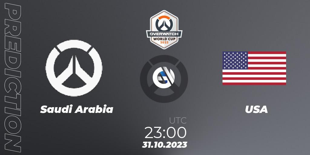 Saudi Arabia vs USA: Betting TIp, Match Prediction. 31.10.23. Overwatch, Overwatch World Cup 2023