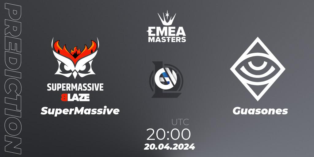 SuperMassive vs Guasones: Betting TIp, Match Prediction. 20.04.24. LoL, EMEA Masters Spring 2024 - Group Stage