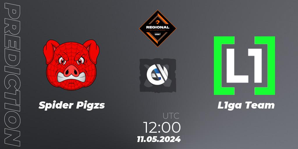 Spider Pigzs vs L1ga Team: Betting TIp, Match Prediction. 11.05.2024 at 12:00. Dota 2, RES Regional Series: EU #2
