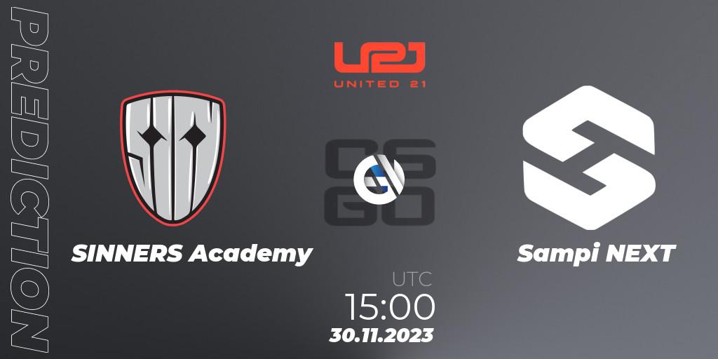 SINNERS Academy vs Sampi NEXT: Betting TIp, Match Prediction. 30.11.23. CS2 (CS:GO), United21 Season 8: Division 2