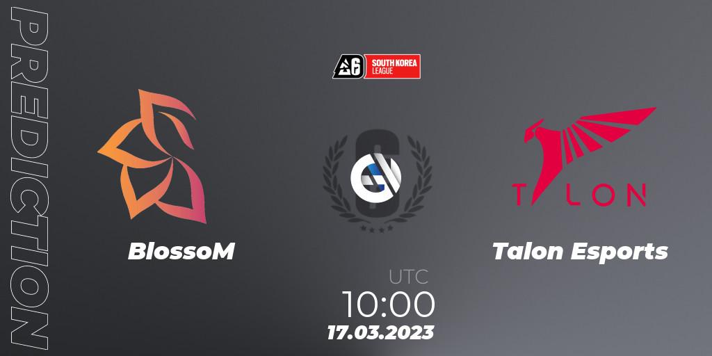 BlossoM vs Talon Esports: Betting TIp, Match Prediction. 17.03.2023 at 10:00. Rainbow Six, South Korea League 2023 - Stage 1