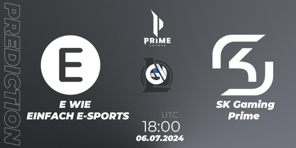 E WIE EINFACH E-SPORTS vs SK Gaming Prime: Betting TIp, Match Prediction. 06.07.2024 at 18:00. LoL, Prime League Summer 2024