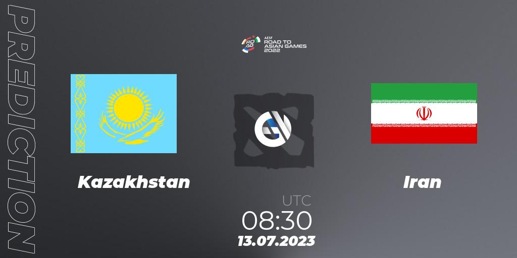 Kazakhstan vs Iran: Betting TIp, Match Prediction. 13.07.2023 at 08:30. Dota 2, 2022 AESF Road to Asian Games - Central Asia