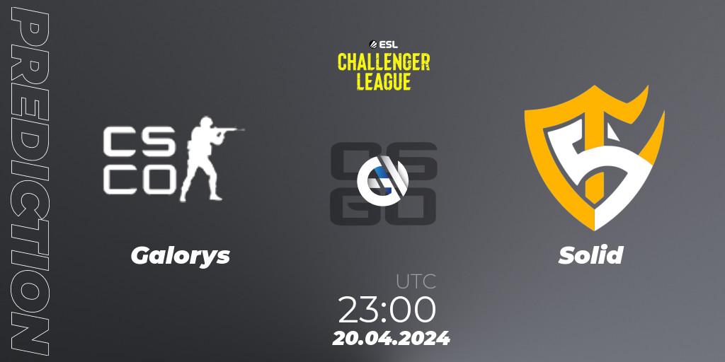 Galorys vs Solid: Betting TIp, Match Prediction. 20.04.24. CS2 (CS:GO), ESL Challenger League Season 47: South America