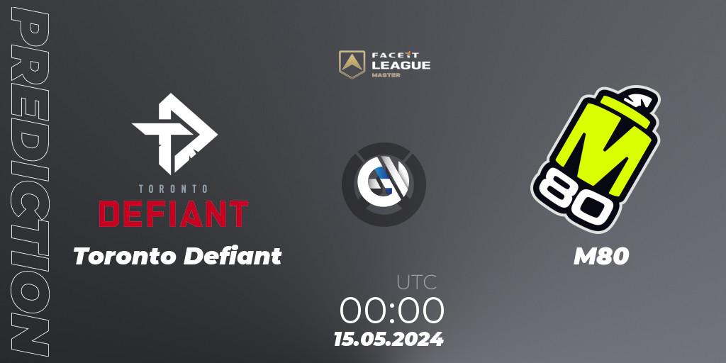 Toronto Defiant vs M80: Betting TIp, Match Prediction. 15.05.2024 at 00:00. Overwatch, FACEIT League Season 1 - NA Master Road to EWC