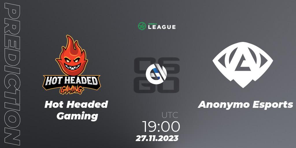 Hot Headed Gaming vs Anonymo Esports: Betting TIp, Match Prediction. 27.11.23. CS2 (CS:GO), ESEA Season 47: Advanced Division - Europe