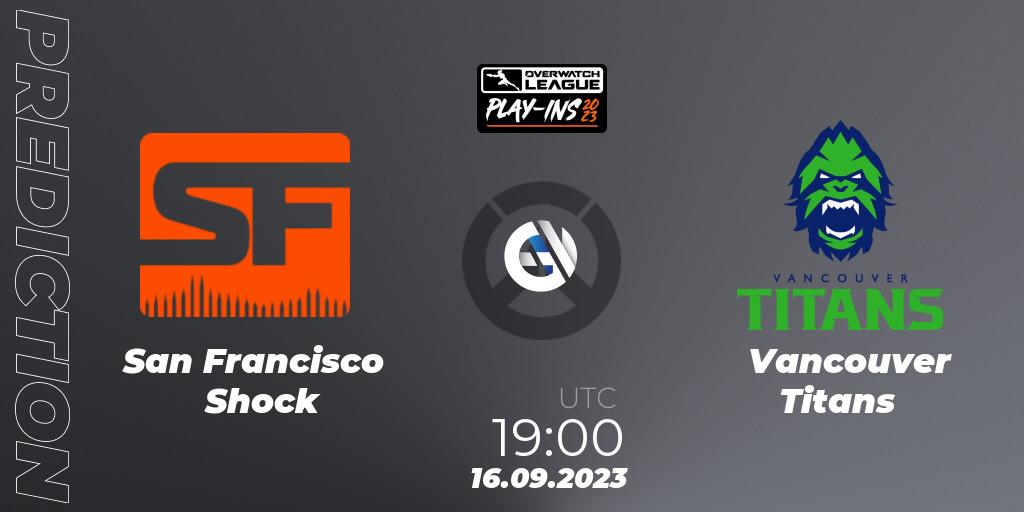 San Francisco Shock vs Vancouver Titans: Betting TIp, Match Prediction. 16.09.23. Overwatch, Overwatch League 2023 - Play-Ins
