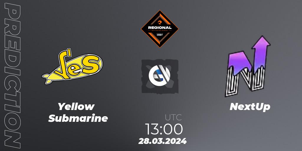 Yellow Submarine vs NextUp: Betting TIp, Match Prediction. 28.03.24. Dota 2, RES Regional Series: EU #1