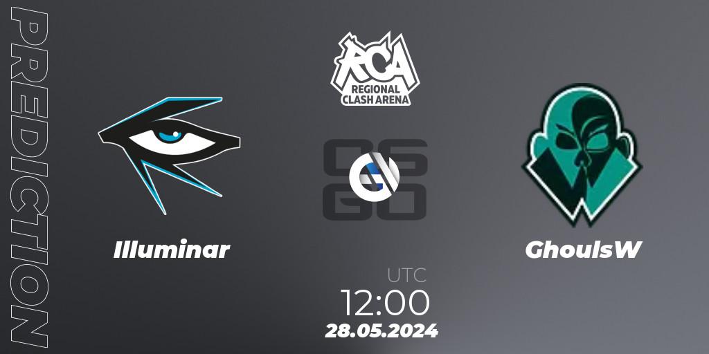 Illuminar vs GhoulsW: Betting TIp, Match Prediction. 28.05.2024 at 12:00. Counter-Strike (CS2), Regional Clash Arena Europe: Closed Qualifier