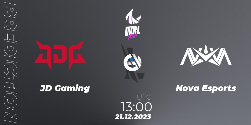 JD Gaming vs Nova Esports: Betting TIp, Match Prediction. 21.12.2023 at 13:00. Wild Rift, WRL Asia 2023 - Season 2 - Regular Season