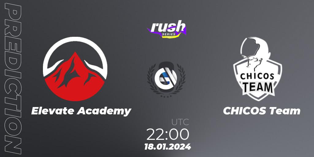 Elevate Academy vs CHICOS Team: Betting TIp, Match Prediction. 18.01.2024 at 22:00. Rainbow Six, RUSH SERIES Summer