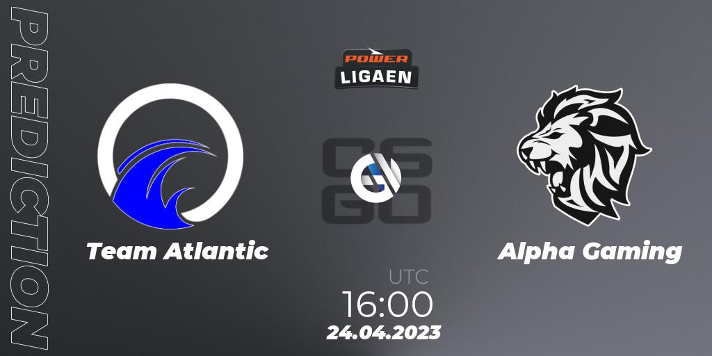 Team Atlantic vs Alpha Gaming: Betting TIp, Match Prediction. 24.04.2023 at 16:00. Counter-Strike (CS2), Dust2.dk Ligaen Season 23
