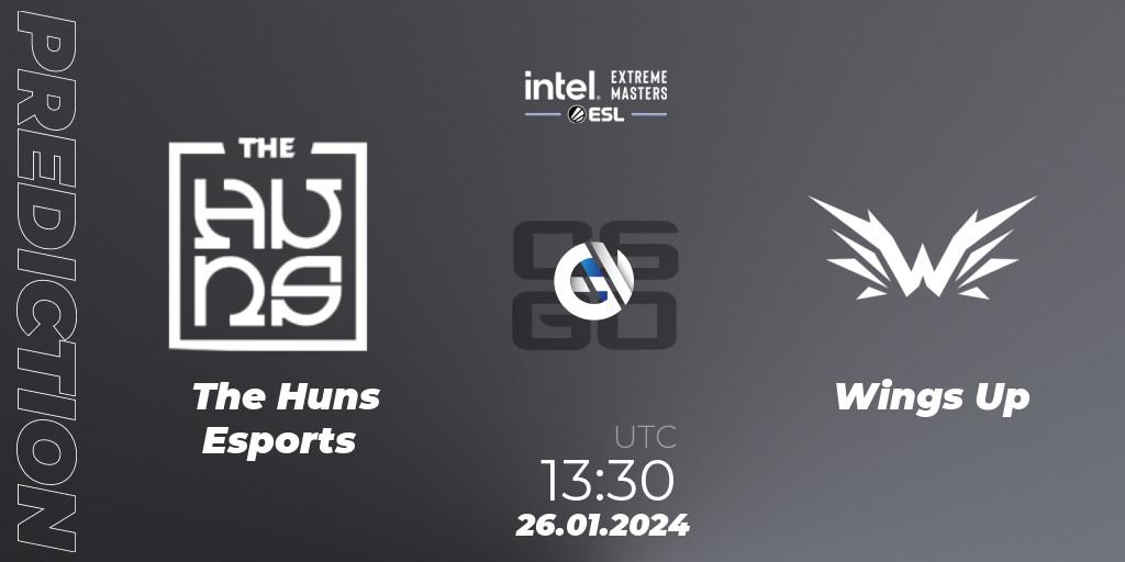 The Huns Esports vs Wings Up: Betting TIp, Match Prediction. 26.01.2024 at 13:30. Counter-Strike (CS2), Intel Extreme Masters China 2024: Asian Closed Qualifier