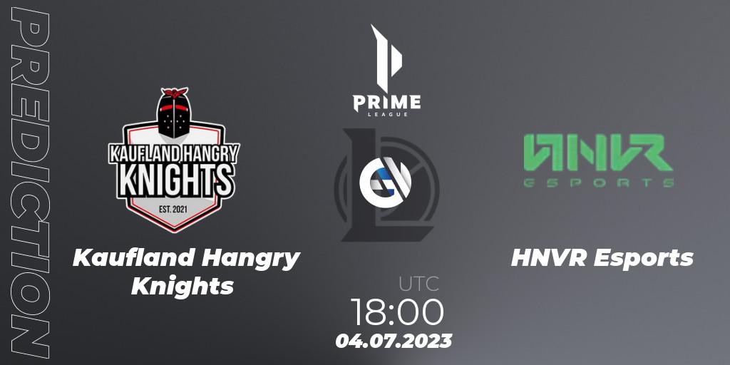 Kaufland Hangry Knights vs HNVR Esports: Betting TIp, Match Prediction. 04.07.2023 at 18:00. LoL, Prime League 2nd Division Summer 2023