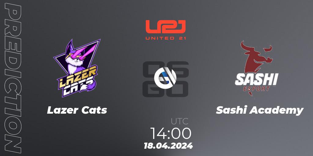 Lazer Cats vs Sashi Academy: Betting TIp, Match Prediction. 18.04.2024 at 14:00. Counter-Strike (CS2), United21 Season 13: Division 2