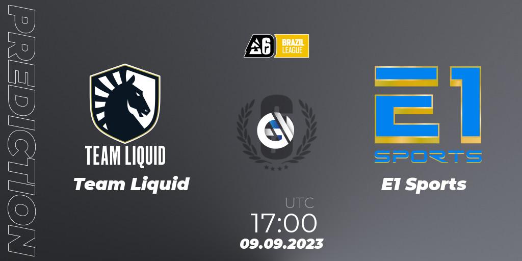 Team Liquid vs E1 Sports: Betting TIp, Match Prediction. 09.09.2023 at 17:00. Rainbow Six, Brazil League 2023 - Stage 2