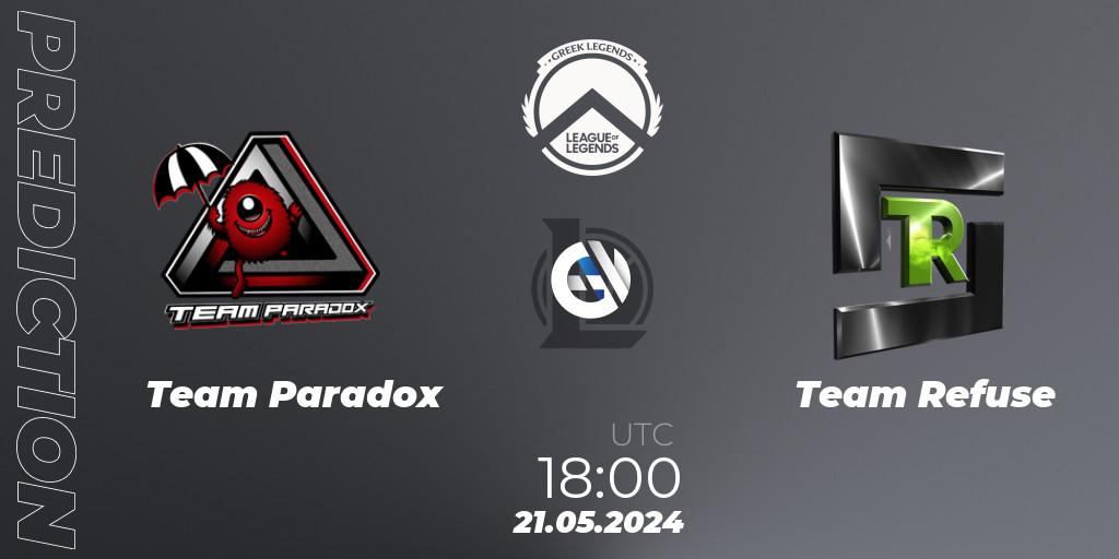Team Paradox vs Team Refuse: Betting TIp, Match Prediction. 21.05.2024 at 18:00. LoL, GLL Summer 2024