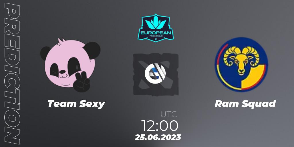 Team Sexy vs Ram Squad: Betting TIp, Match Prediction. 25.06.2023 at 12:05. Dota 2, European Pro League Season 10