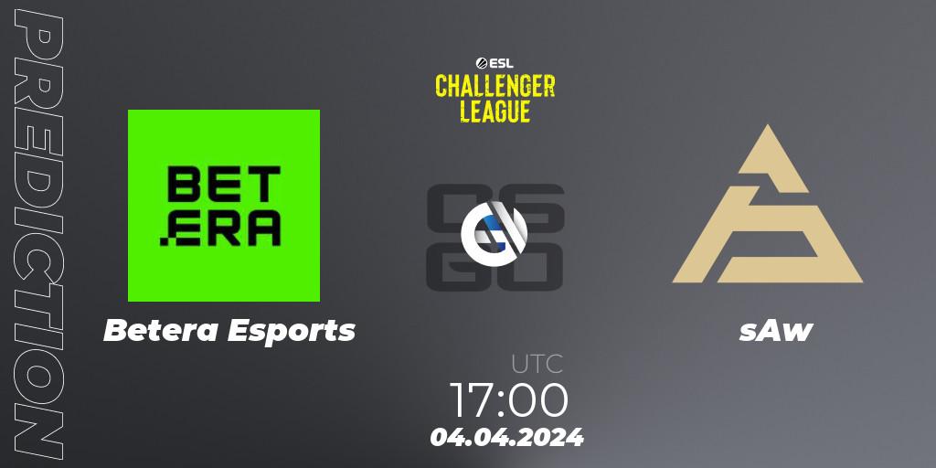 Betera Esports vs sAw: Betting TIp, Match Prediction. 04.04.24. CS2 (CS:GO), ESL Challenger League Season 47: Europe