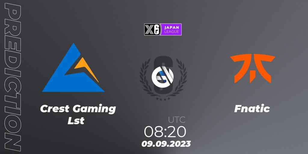 Crest Gaming Lst vs Fnatic: Betting TIp, Match Prediction. 09.09.23. Rainbow Six, Japan League 2023 - Stage 2