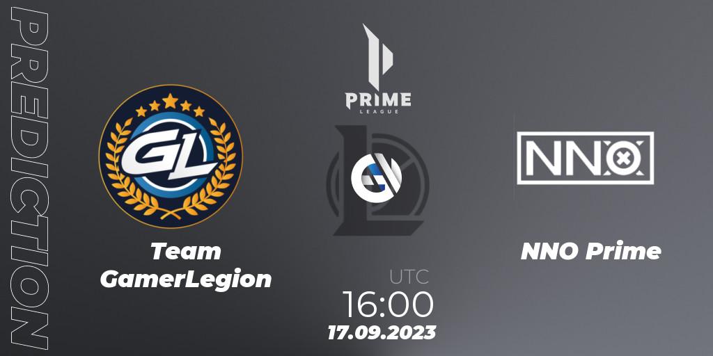 Team GamerLegion vs NNO Prime: Betting TIp, Match Prediction. 18.09.23. LoL, Prime League 2024 - Promotion Tournament