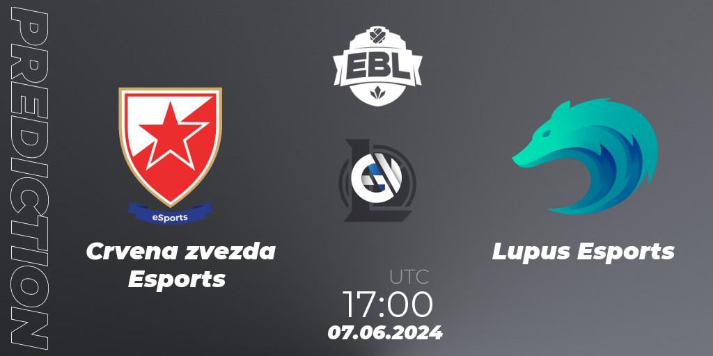 Crvena zvezda Esports vs Lupus Esports: Betting TIp, Match Prediction. 07.06.2024 at 17:00. LoL, Esports Balkan League Season 15
