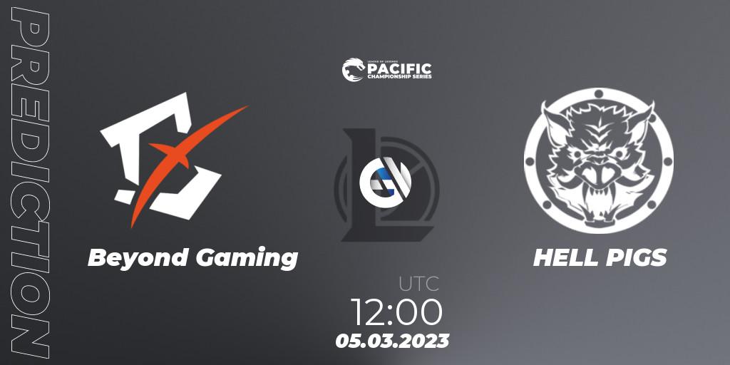 Beyond Gaming vs HELL PIGS: Betting TIp, Match Prediction. 05.03.2023 at 12:10. LoL, PCS Spring 2023 - Group Stage