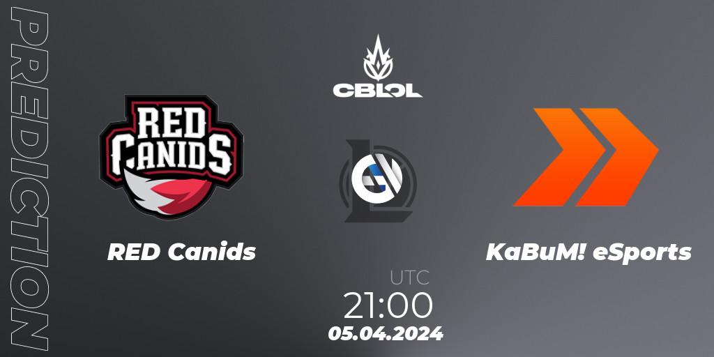 RED Canids vs KaBuM! eSports: Betting TIp, Match Prediction. 05.04.2024 at 21:00. LoL, CBLOL Split 1 2024 - Playoffs