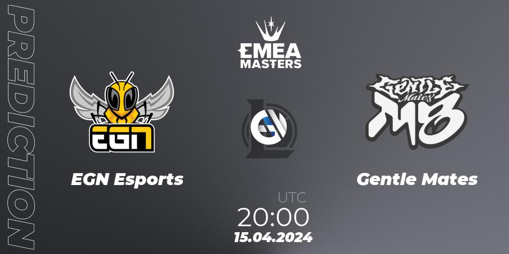 EGN Esports vs Gentle Mates: Betting TIp, Match Prediction. 15.04.24. LoL, EMEA Masters Spring 2024 - Play-In