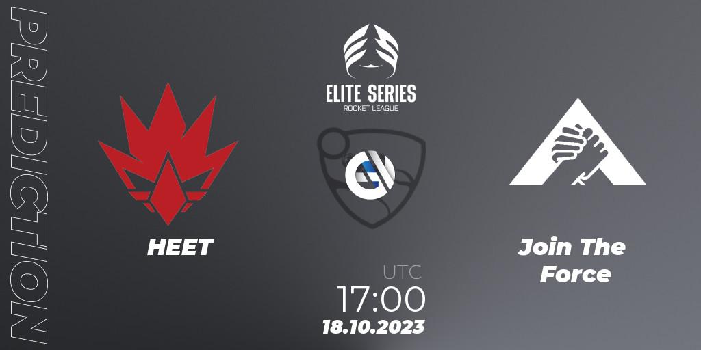 HEET vs Join The Force: Betting TIp, Match Prediction. 18.10.23. Rocket League, Elite Series Fall 2023