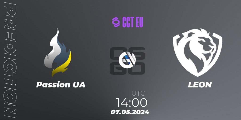 Passion UA vs LEON: Betting TIp, Match Prediction. 07.05.2024 at 14:00. Counter-Strike (CS2), CCT Season 2 European Series #3 Play-In