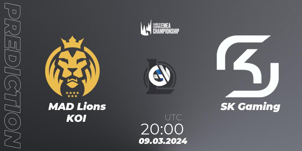 MAD Lions KOI vs SK Gaming: Betting TIp, Match Prediction. 09.03.2024 at 20:00. LoL, LEC Spring 2024 - Regular Season