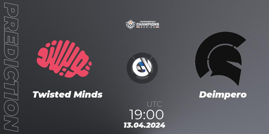 Twisted Minds vs Deimpero: Betting TIp, Match Prediction. 13.04.24. Overwatch, Overwatch Champions Series 2024 - EMEA Stage 2 Group Stage